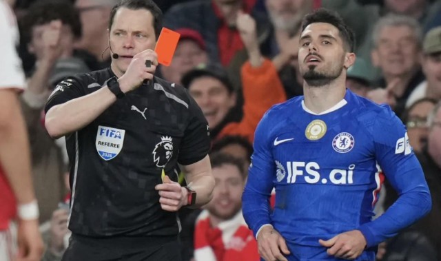 v体育-红牌有影响，切尔西场均跑动距离105.7公里，为全英超最低